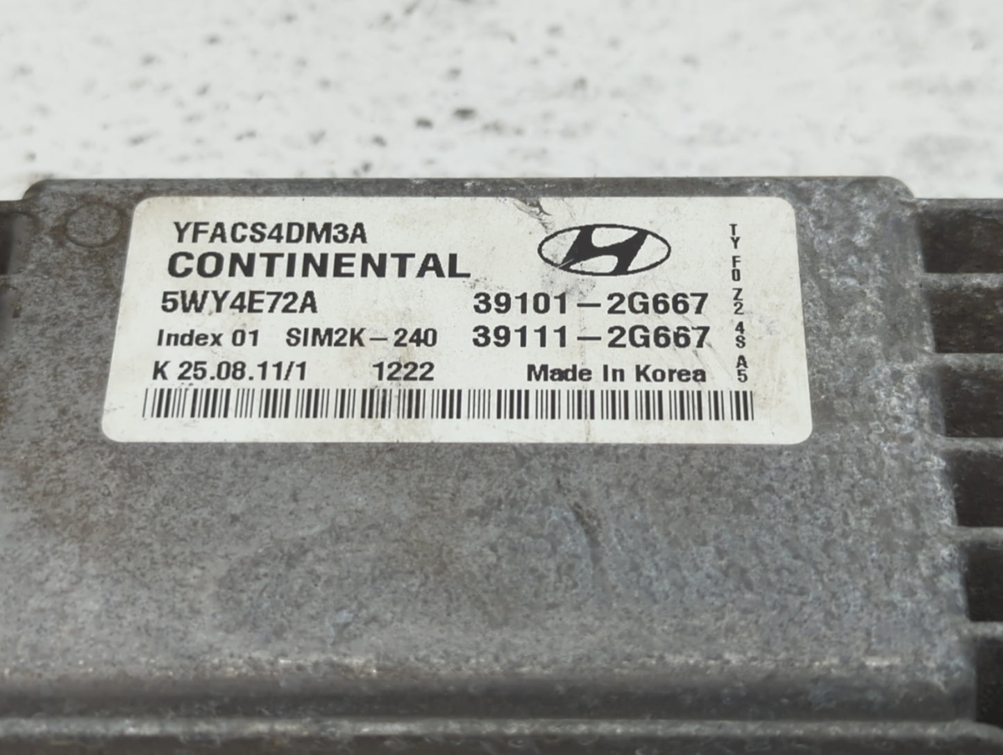 2011-2014 Hyundai Sonata PCM Engine Control Computer ECU ECM PCU OEM P/N:39101-2G667 39111-2G669 Fits Fits 2011 2012 2013 20