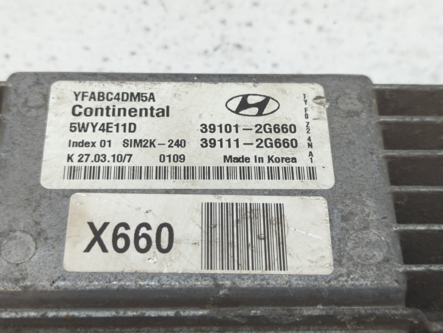 2011-2014 Hyundai Sonata PCM Engine Control Computer ECU ECM PCU OEM P/N:39111-2G663 39101-2G663 Fits Fits 2011 2012 2013 20