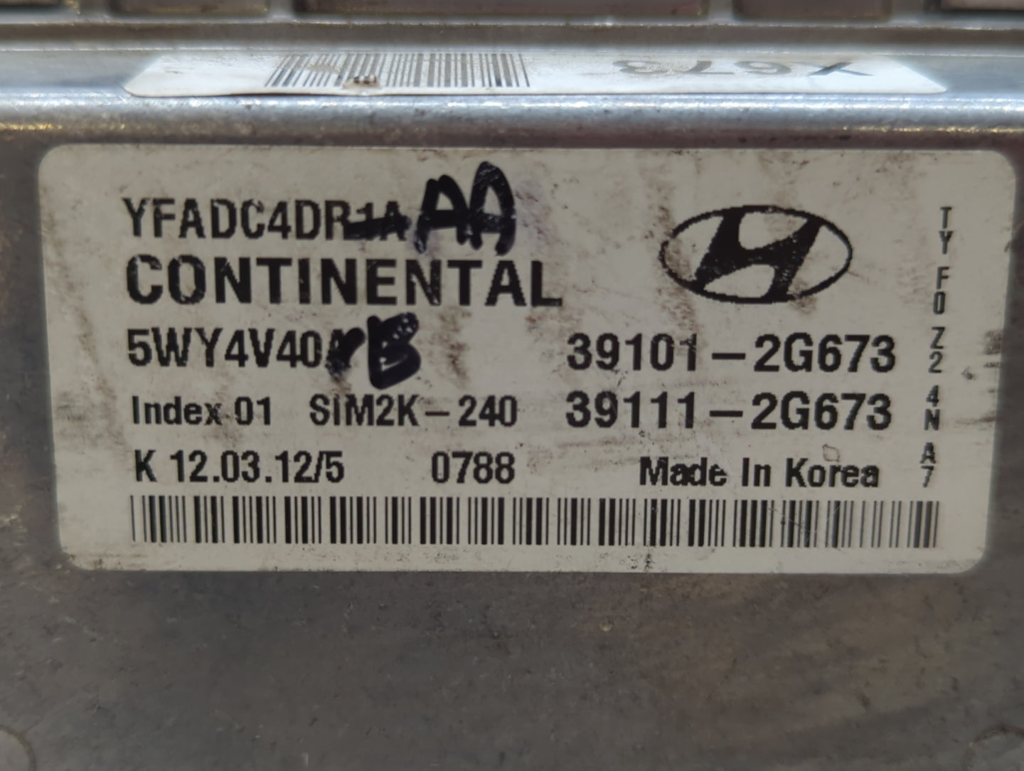 2011-2014 Hyundai Sonata PCM Engine Control Computer ECU ECM PCU OEM P/N:39111-2G673 39111-2G663 Fits Fits 2011 2012 2013 20
