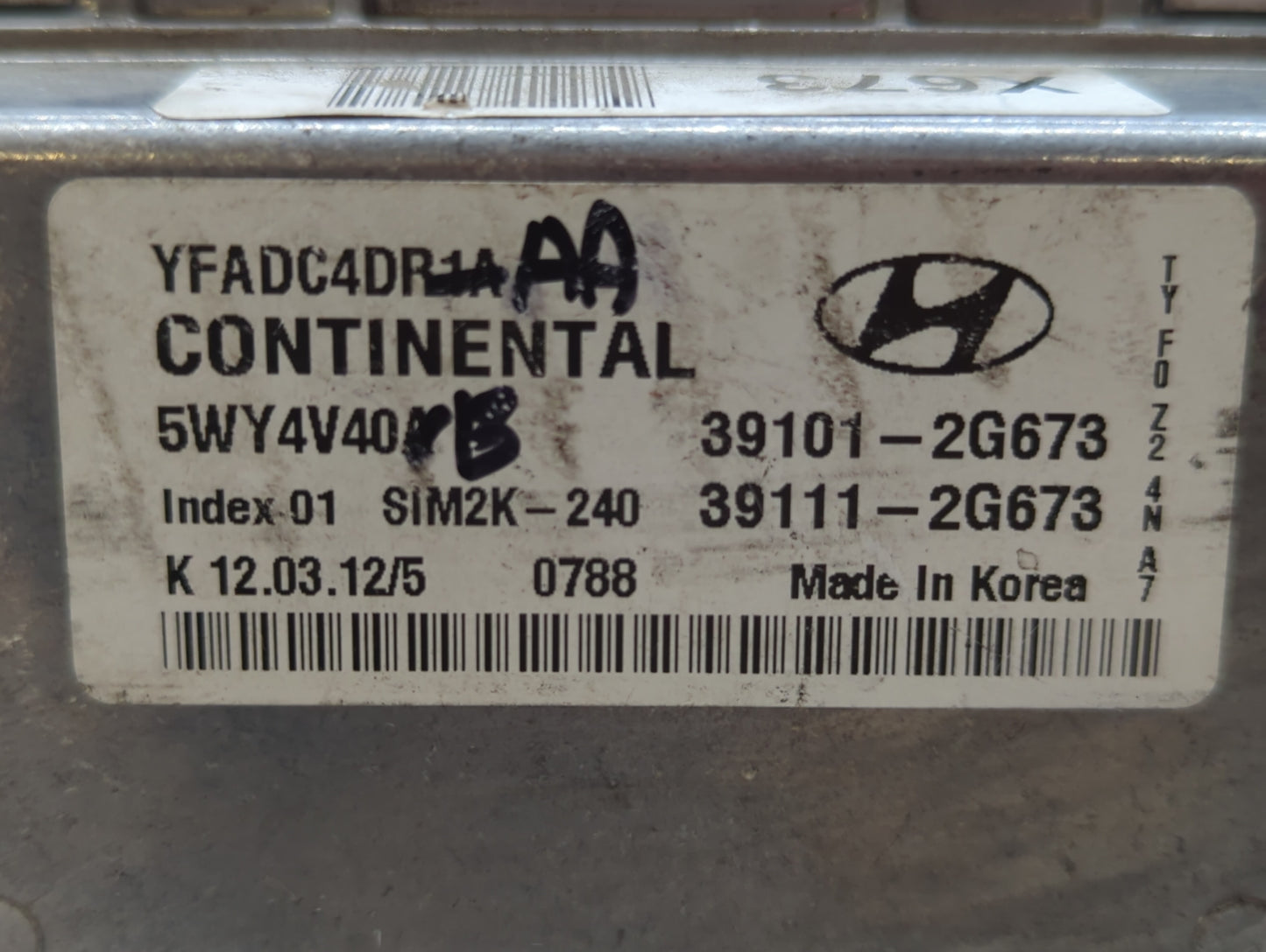 2011-2014 Hyundai Sonata PCM Engine Control Computer ECU ECM PCU OEM P/N:39111-2G673 39111-2G663 Fits Fits 2011 2012 2013 20