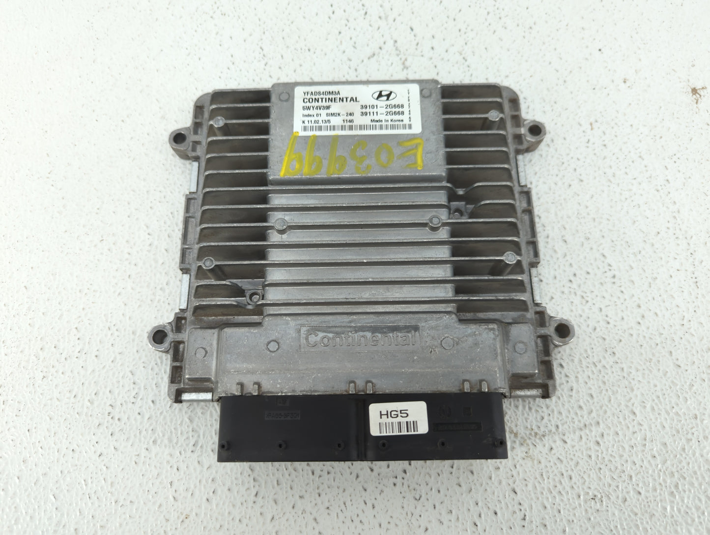 2011-2014 Hyundai Sonata PCM Engine Control Computer ECU ECM PCU OEM P/N:39111-2G668 39101-2G668 Fits Fits 2011 2012 2013 20
