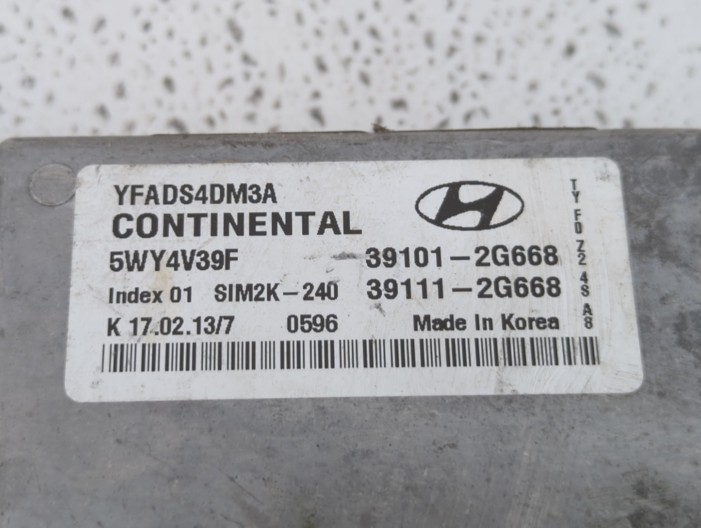 2011-2014 Hyundai Sonata PCM Engine Control Computer ECU ECM PCU OEM P/N:39111-2G668 39101-2G668 Fits Fits 2011 2012 2013 20