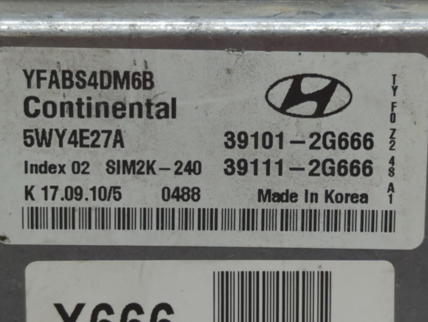 2011-2014 Hyundai Sonata PCM Engine Control Computer ECU ECM PCU OEM P/N:39111-2G666 39101-2G666 Fits Fits 2011 2012 2013 20