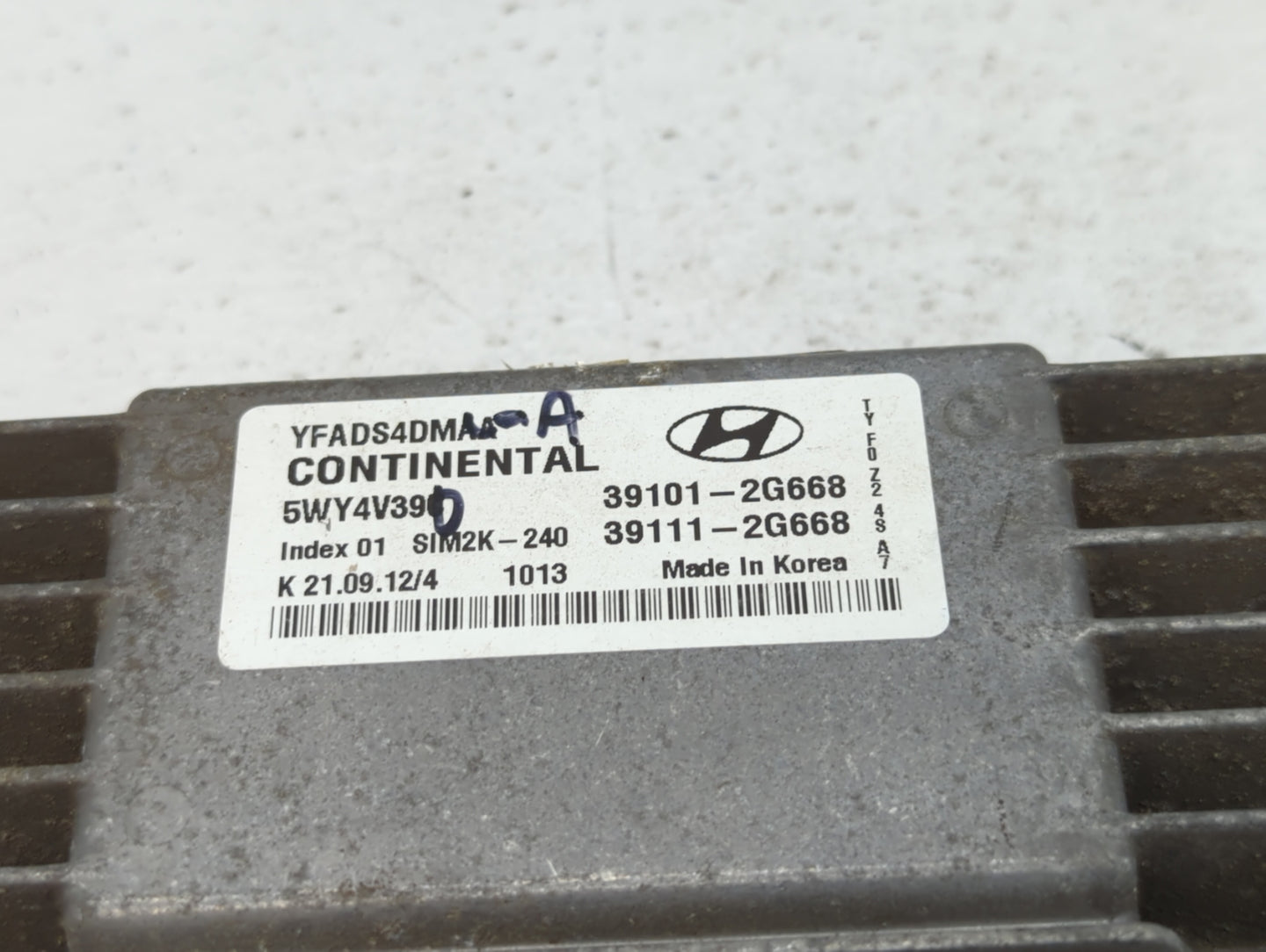 2011-2014 Hyundai Sonata PCM Engine Control Computer ECU ECM PCU OEM P/N:39111-2G668 39101-2G668 Fits Fits 2011 2012 2013 20