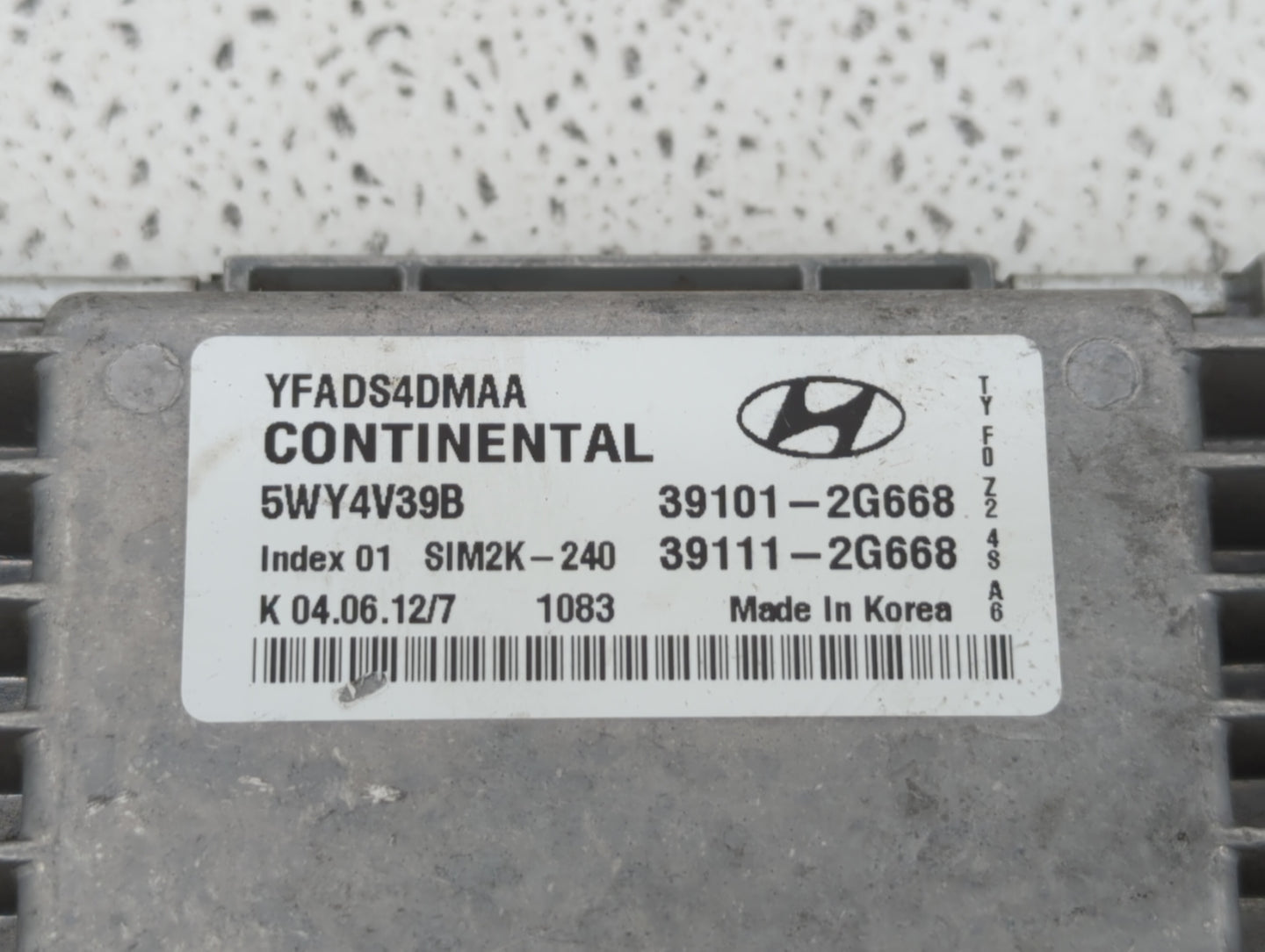 2011-2014 Hyundai Sonata PCM Engine Control Computer ECU ECM PCU OEM P/N:39111-2G668 39101-2G668 Fits Fits 2011 2012 2013 20
