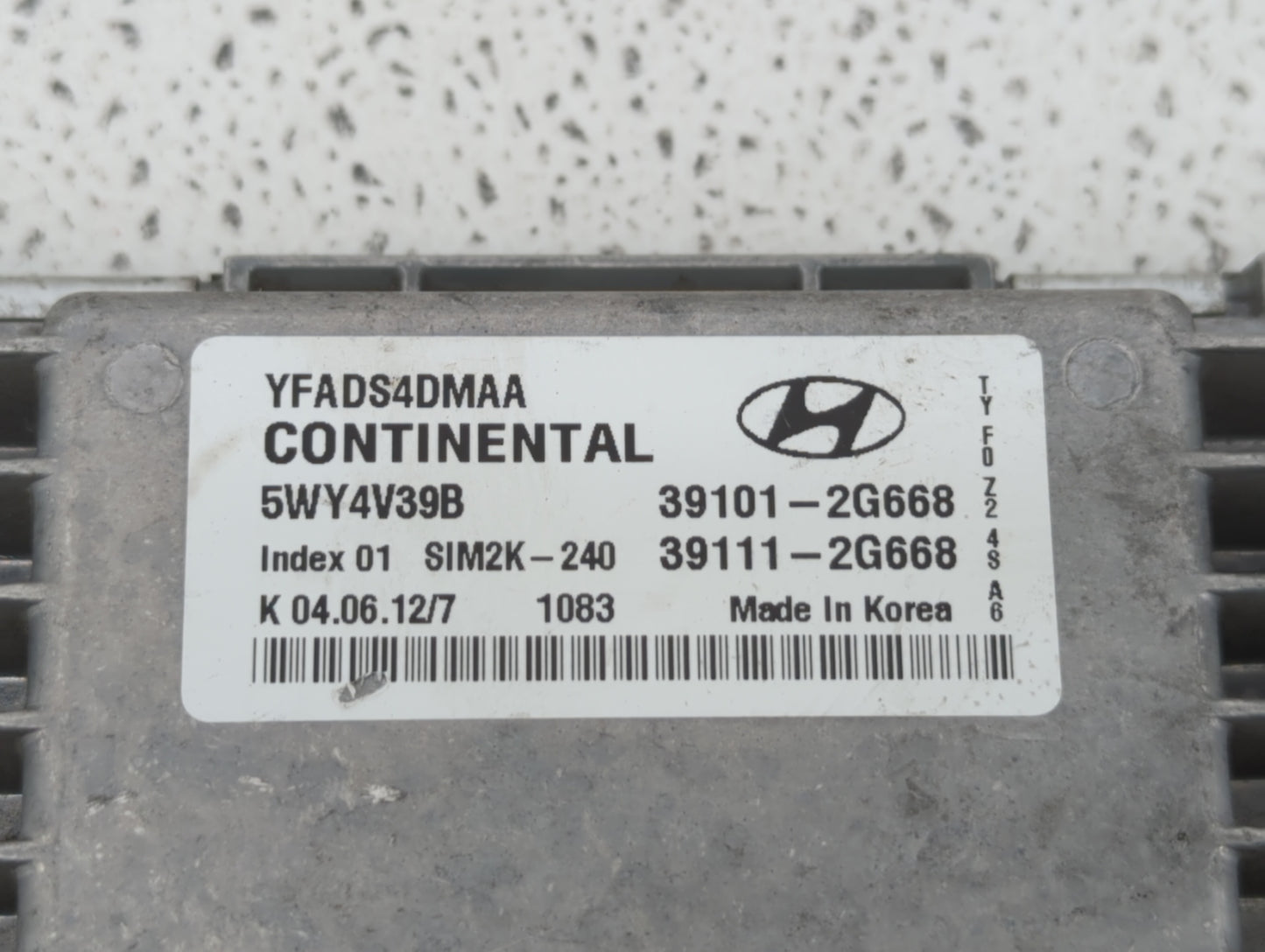 2011-2014 Hyundai Sonata PCM Engine Control Computer ECU ECM PCU OEM P/N:39111-2G668 39101-2G668 Fits Fits 2011 2012 2013 20