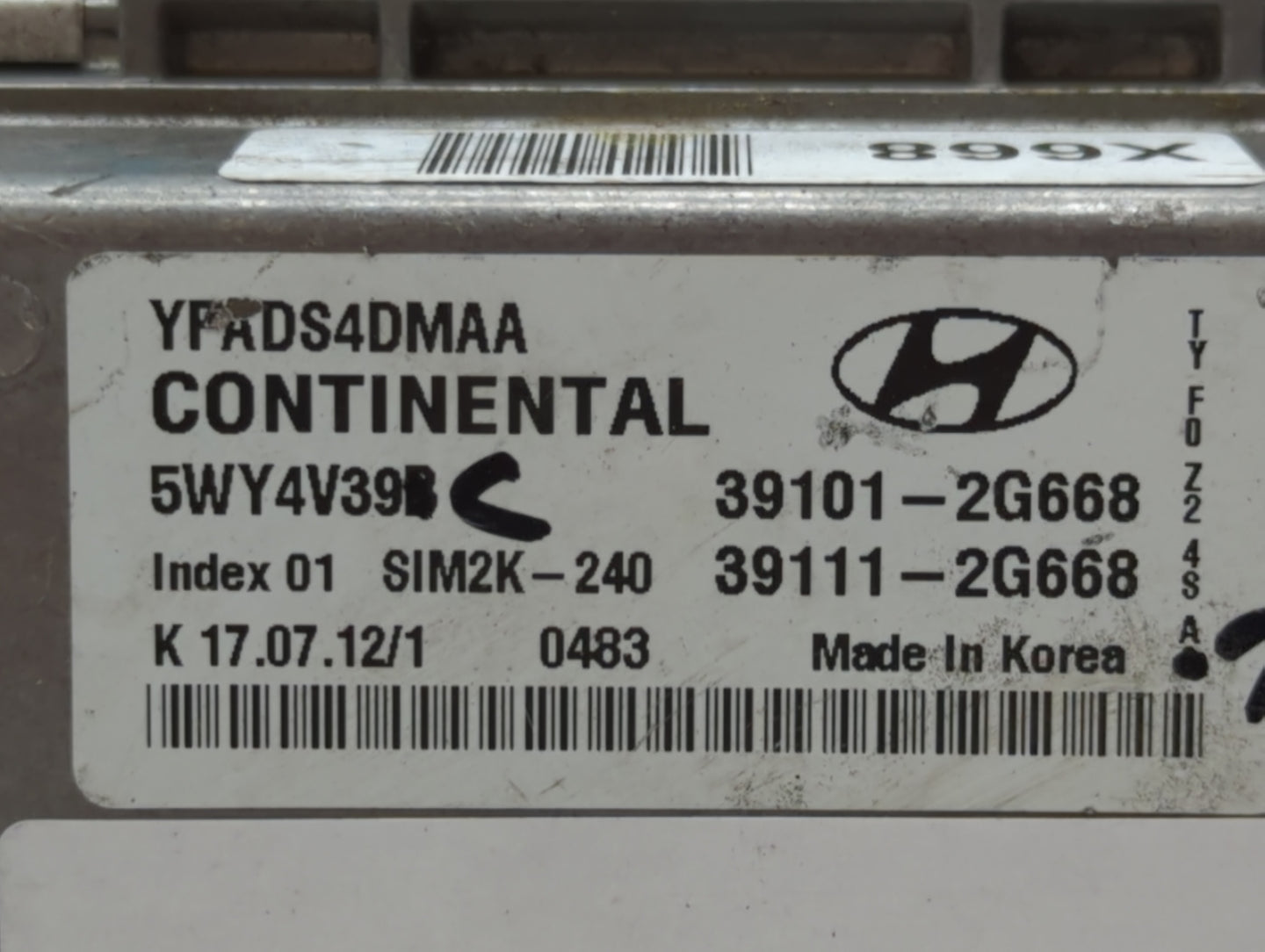 2011-2014 Hyundai Sonata PCM Engine Control Computer ECU ECM PCU OEM P/N:39111-2G668 39101-2G668 Fits Fits 2011 2012 2013 20