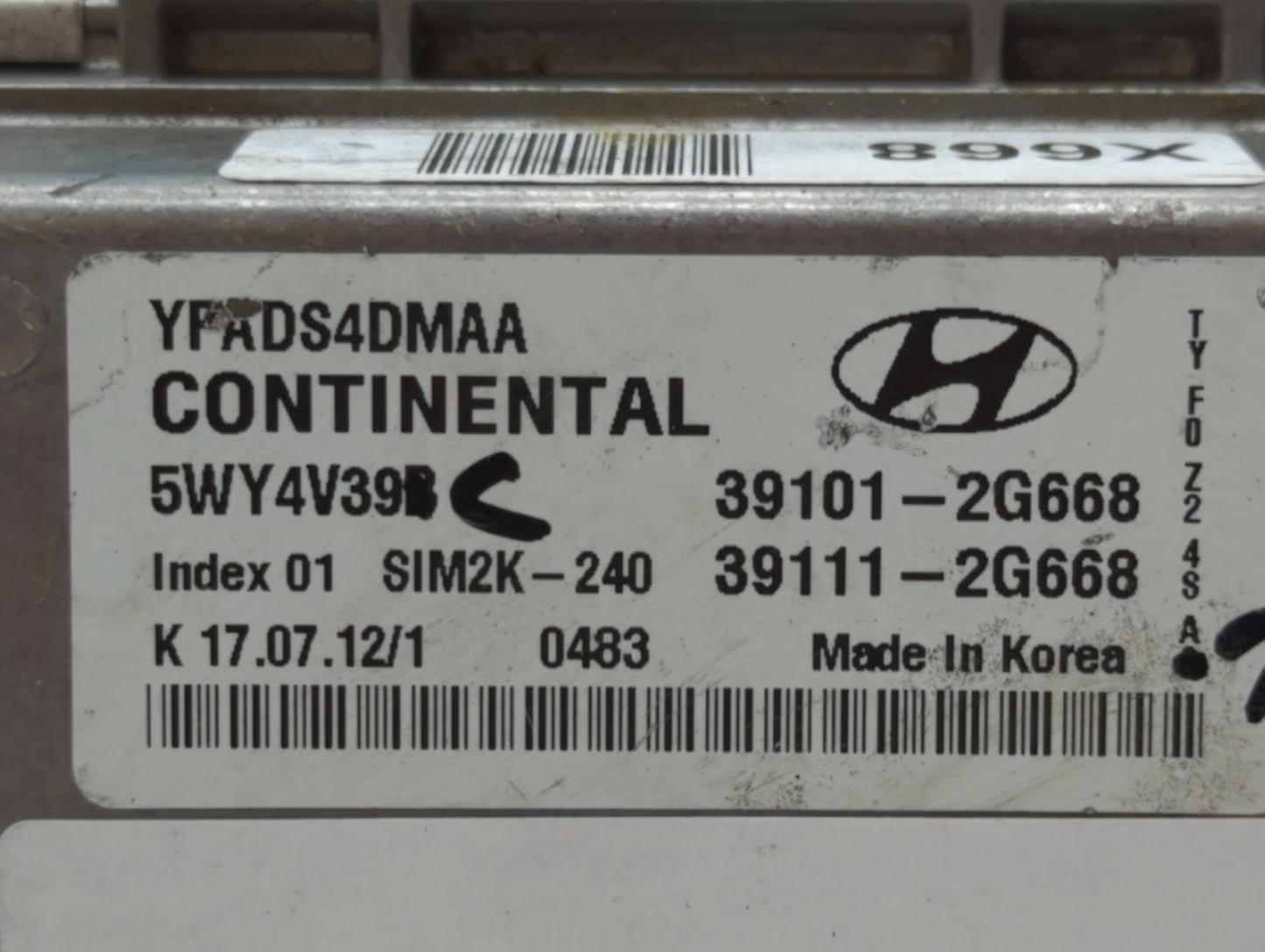 2011-2014 Hyundai Sonata PCM Engine Control Computer ECU ECM PCU OEM P/N:39111-2G668 39101-2G668 Fits Fits 2011 2012 2013 20