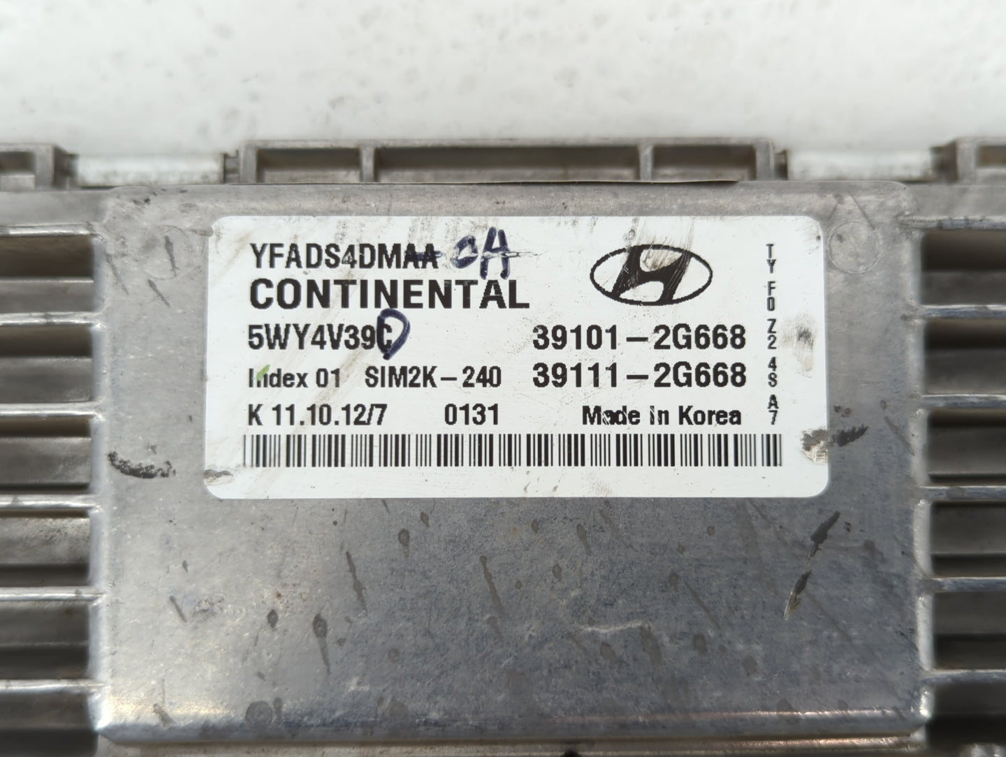 2011-2014 Hyundai Sonata PCM Engine Control Computer ECU ECM PCU OEM P/N:39111-2G668 39101-2G668 Fits Fits 2011 2012 2013 20