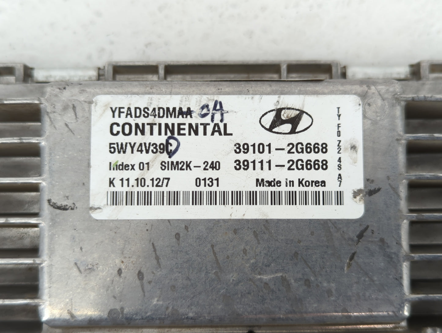 2011-2014 Hyundai Sonata PCM Engine Control Computer ECU ECM PCU OEM P/N:39111-2G668 39101-2G668 Fits Fits 2011 2012 2013 20