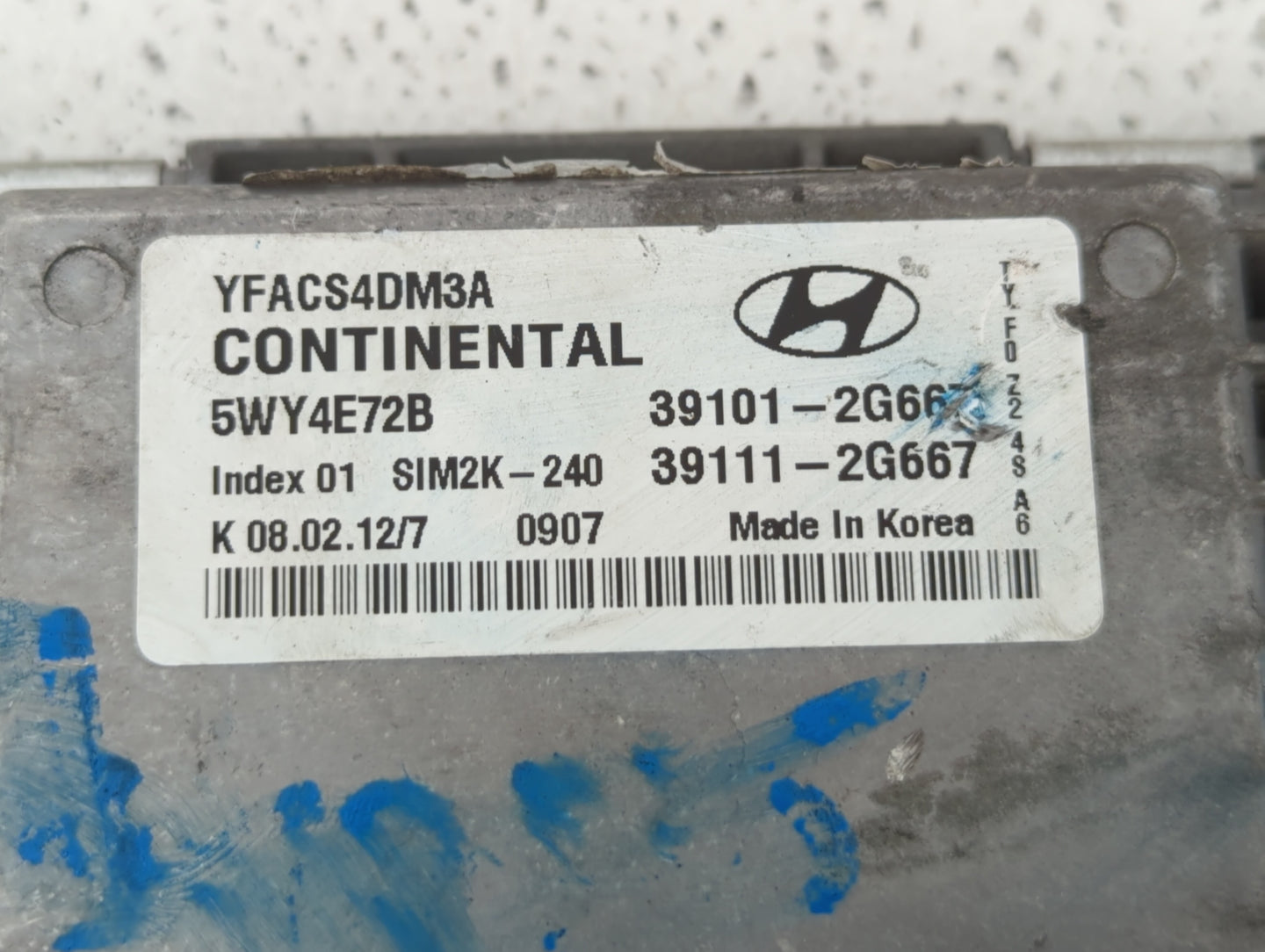 2011-2014 Hyundai Sonata PCM Engine Control Computer ECU ECM PCU OEM P/N:39101-2G667 39111-2G667 Fits Fits 2011 2012 2013 20