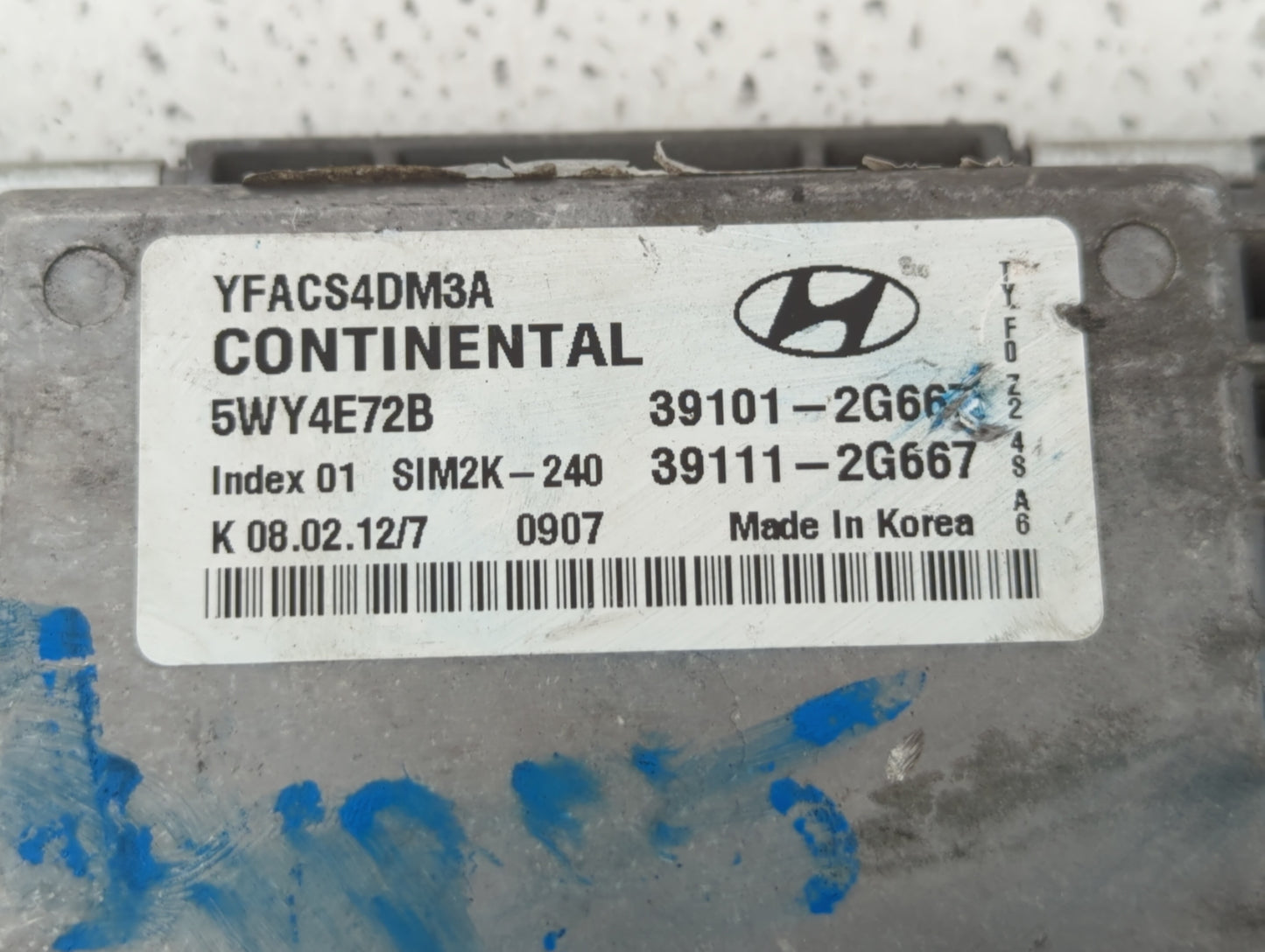 2011-2014 Hyundai Sonata PCM Engine Control Computer ECU ECM PCU OEM P/N:39101-2G667 39111-2G667 Fits Fits 2011 2012 2013 20