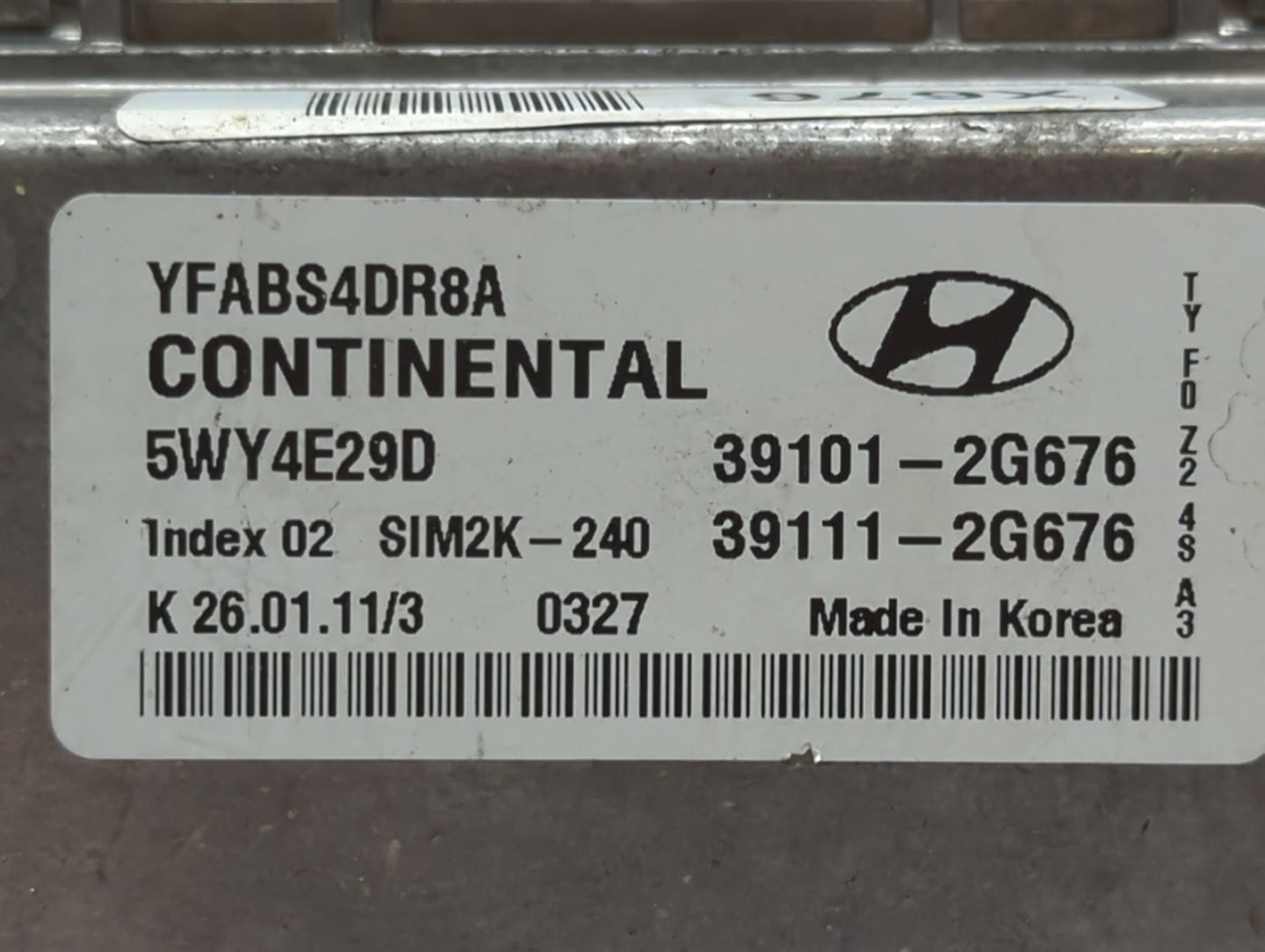 2011-2014 Hyundai Sonata PCM Engine Control Computer ECU ECM PCU OEM P/N:39111-2G676 39101-2G676 Fits Fits 2011 2012 2013 20