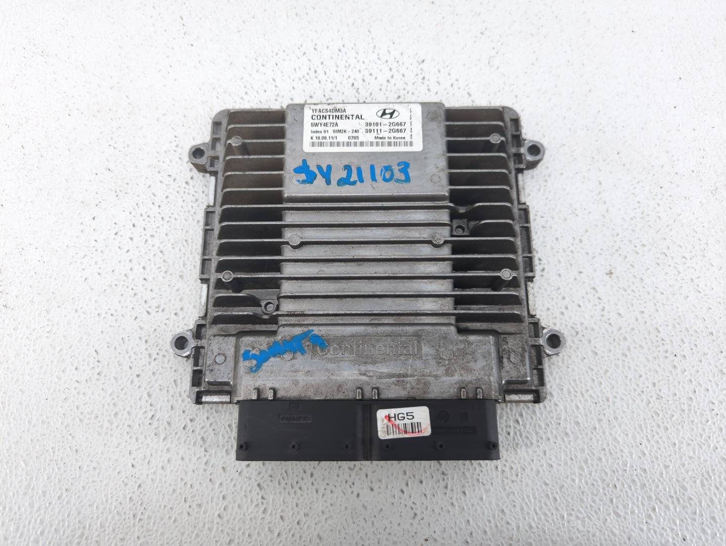 2011-2014 Hyundai Sonata PCM Engine Control Computer ECU ECM PCU OEM P/N:39111-2G667 39101-2G667 Fits Fits 2011 2012 2013 20