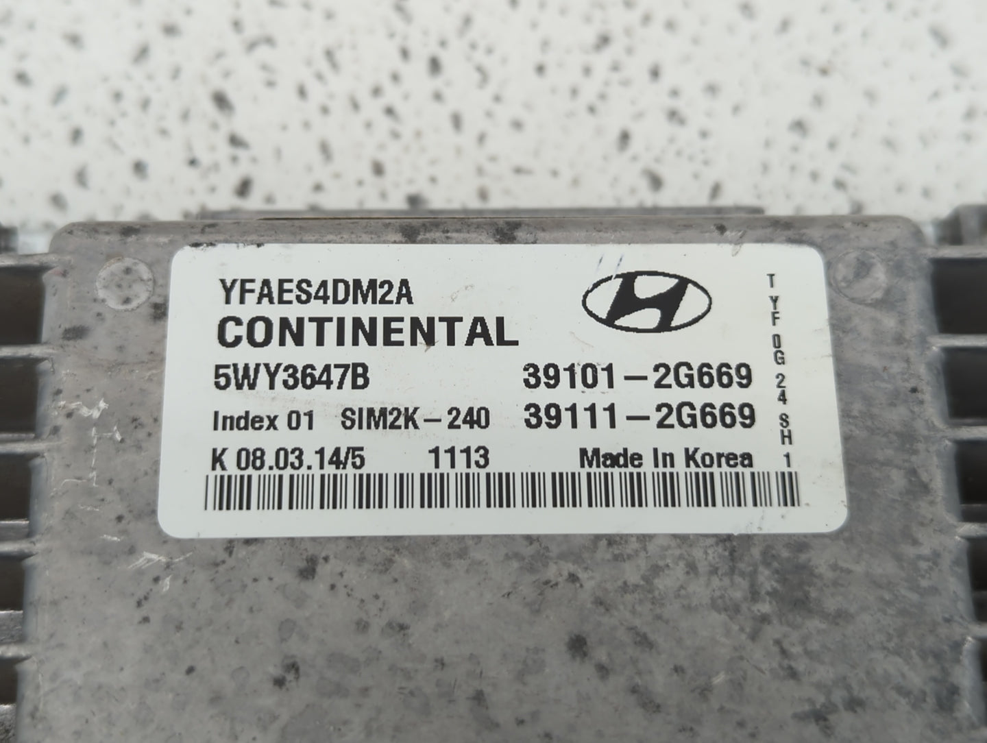2011-2014 Hyundai Sonata PCM Engine Control Computer ECU ECM PCU OEM P/N:39111-2G669 39101-2G669 Fits Fits 2011 2012 2013 20