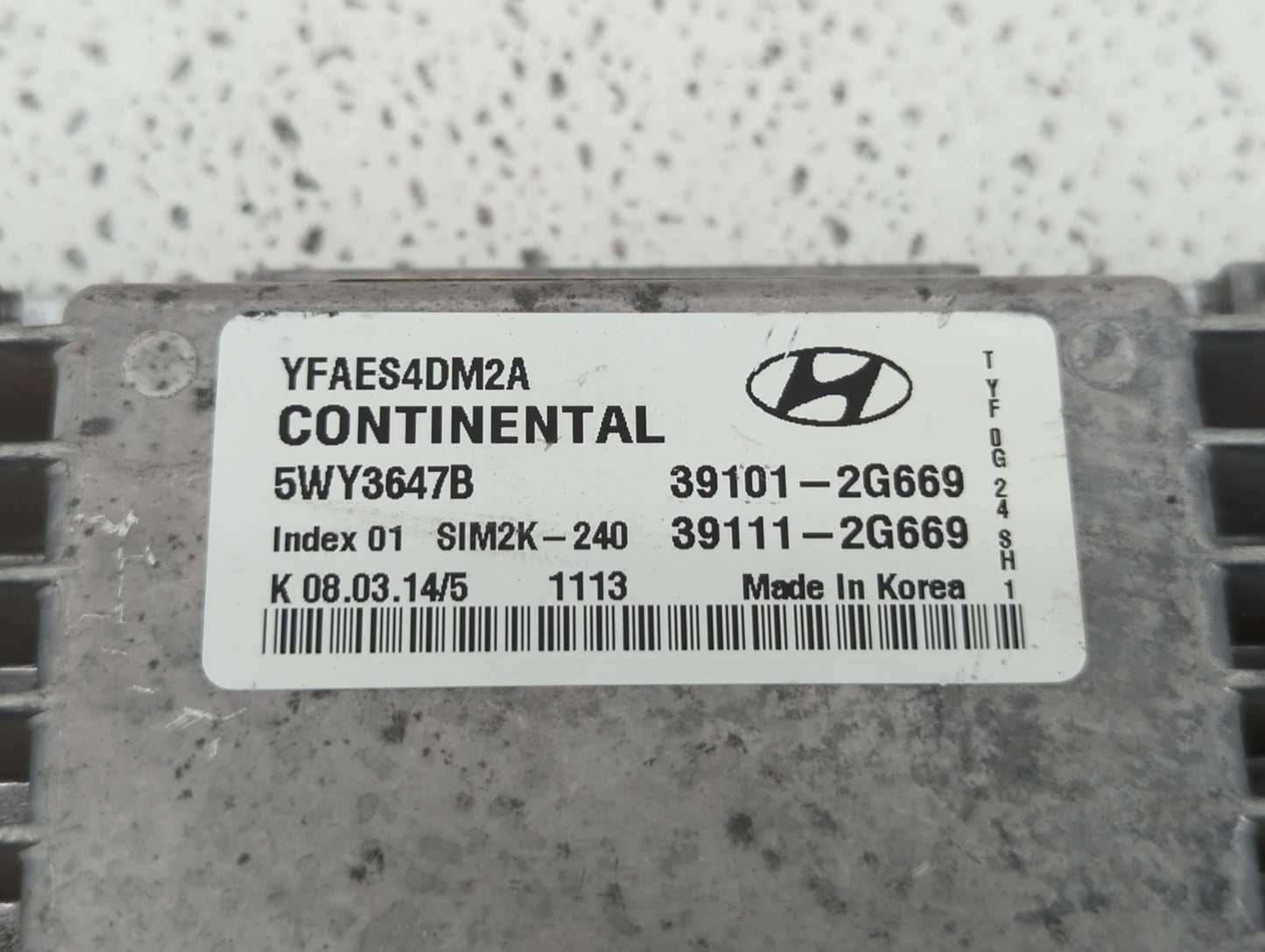 2011-2014 Hyundai Sonata PCM Engine Control Computer ECU ECM PCU OEM P/N:39111-2G669 39101-2G669 Fits Fits 2011 2012 2013 20