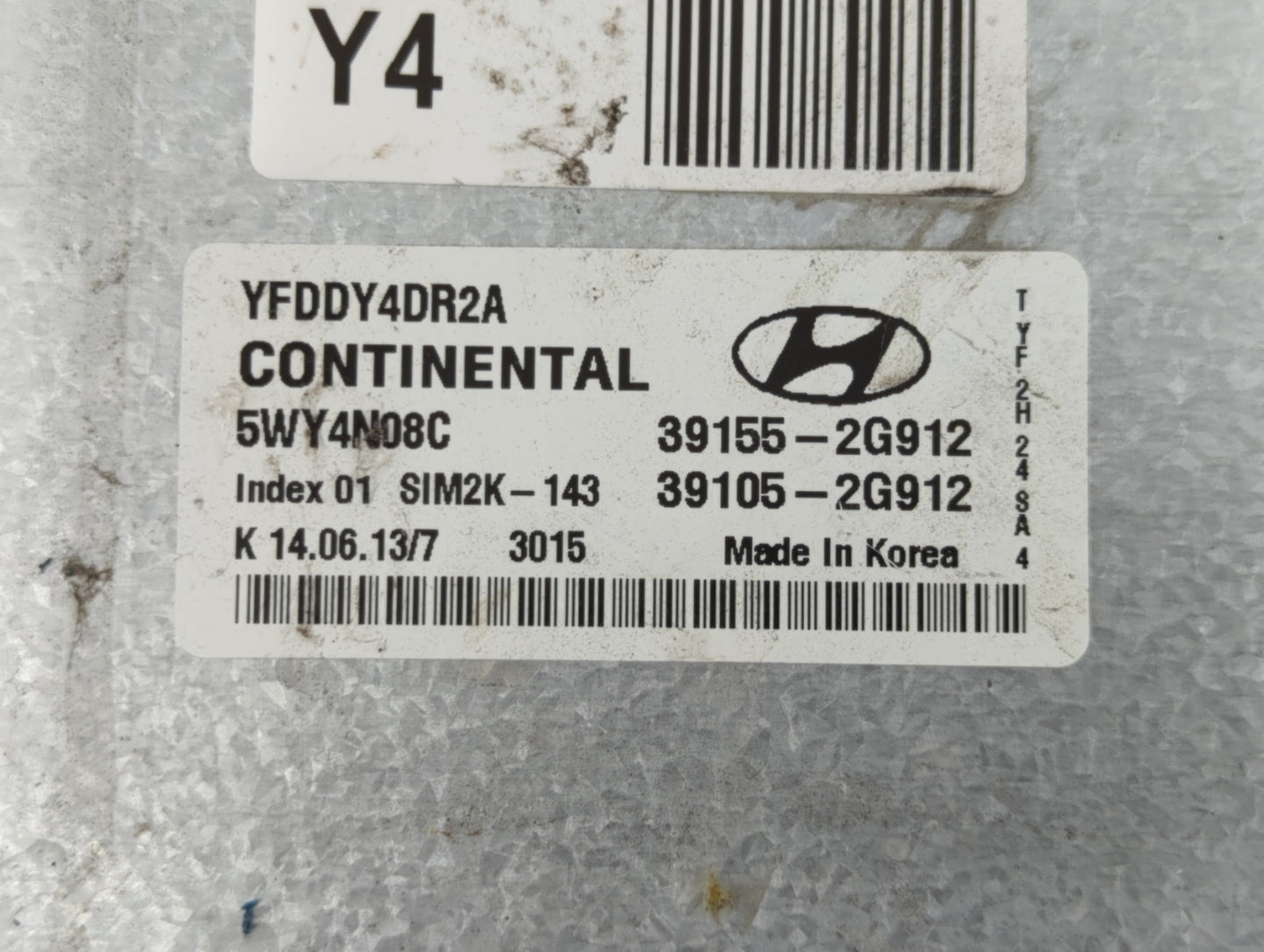 2011-2015 Hyundai Sonata PCM Engine Control Computer ECU ECM PCU OEM P/N:39105-2G912 39155-2G912 Fits OEM Used Auto Parts - 
