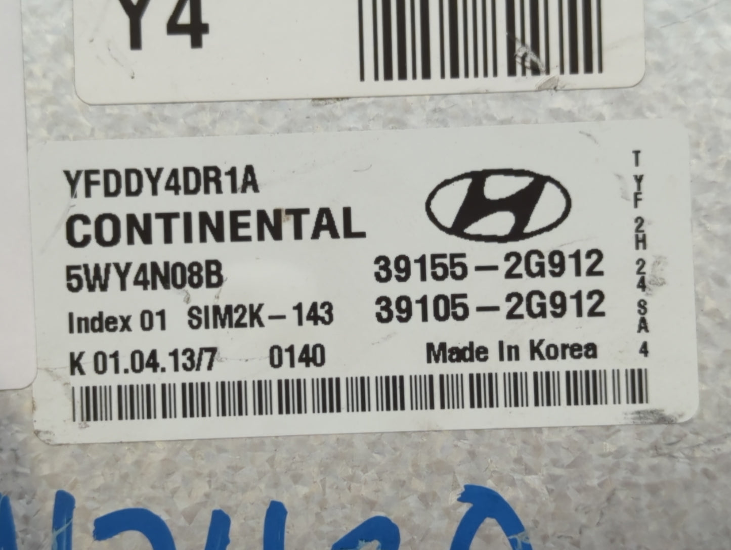 2011-2015 Hyundai Sonata PCM Engine Control Computer ECU ECM PCU OEM P/N:39105-2G912 39155-2G912 Fits OEM Used Auto Parts - 