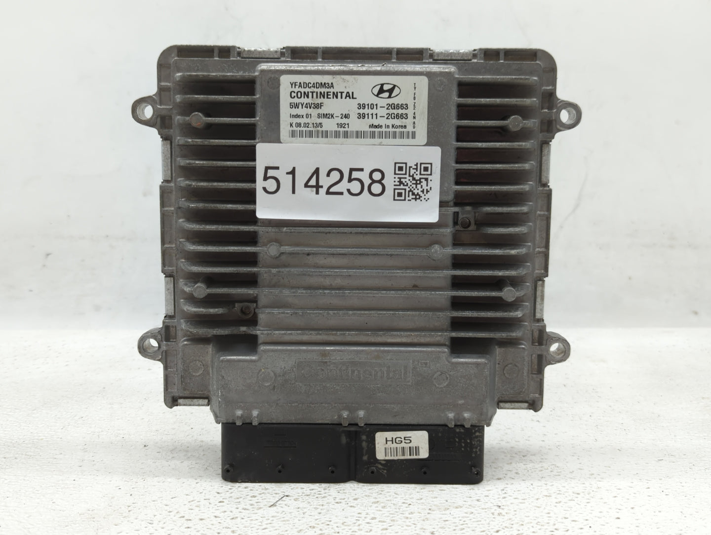 2011-2014 Hyundai Sonata PCM Engine Control Computer ECU ECM PCU OEM P/N:39111-2G663 39101-2G663 Fits Fits 2011 2012 2013 20