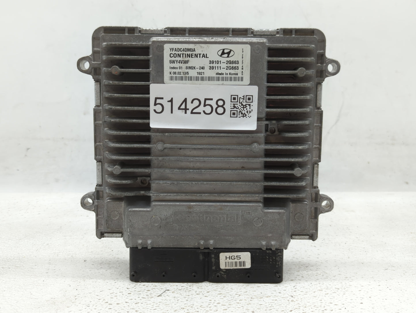 2011-2014 Hyundai Sonata PCM Engine Control Computer ECU ECM PCU OEM P/N:39111-2G663 39101-2G663 Fits Fits 2011 2012 2013 20