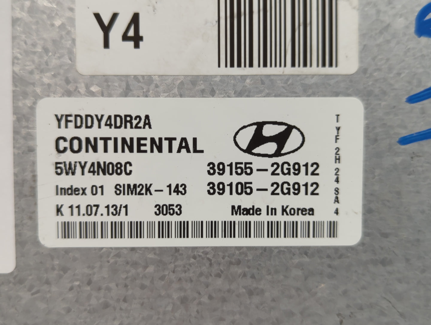 2011-2015 Hyundai Sonata PCM Engine Control Computer ECU ECM PCU OEM P/N:39105-2G912 39155-2G912 Fits OEM Used Auto Parts - 
