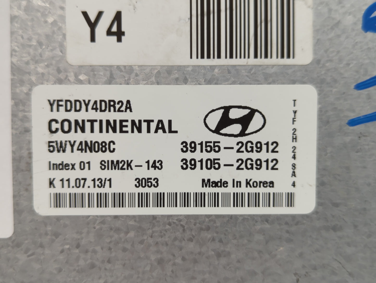 2011-2015 Hyundai Sonata PCM Engine Control Computer ECU ECM PCU OEM P/N:39105-2G912 39155-2G912 Fits OEM Used Auto Parts - 