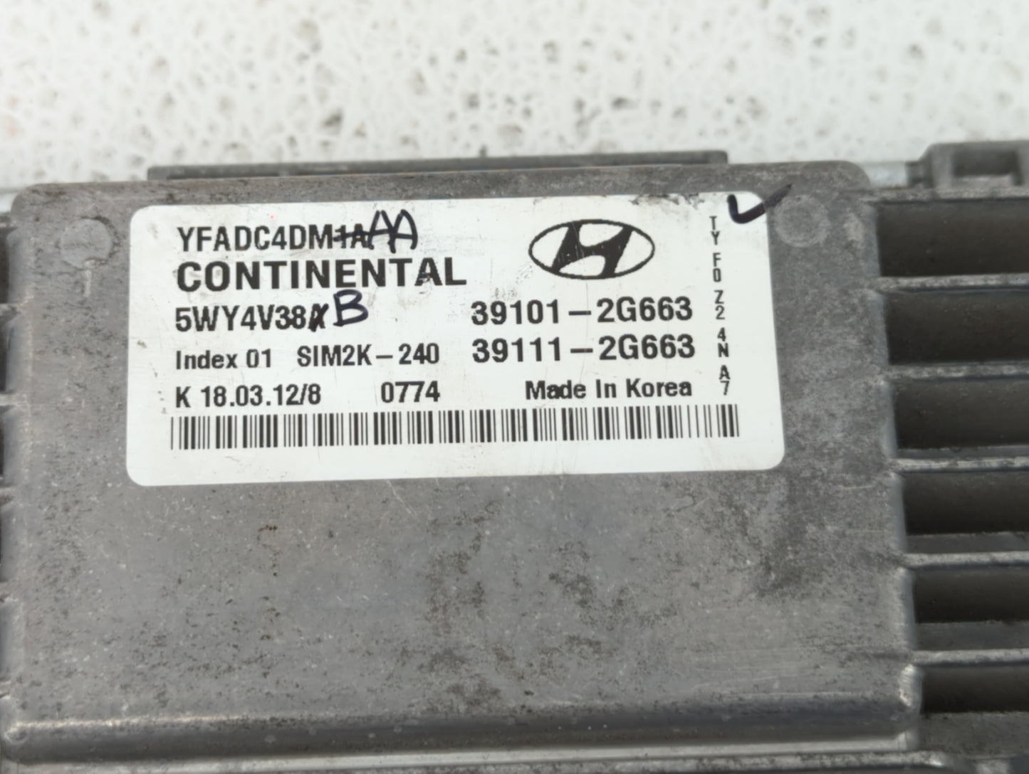 2011-2014 Hyundai Sonata PCM Engine Control Computer ECU ECM PCU OEM P/N:39111-2G663 39101-2G663 Fits Fits 2011 2012 2013 20