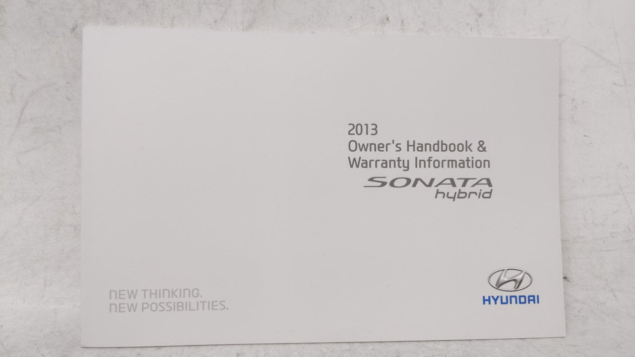 2013 Hyundai Sonata Owners Manual Book Guide OEM Used Auto Parts - Oemusedautoparts1.com