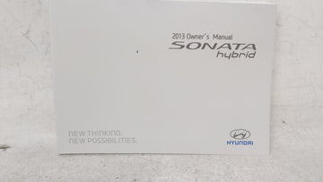 2013 Hyundai Sonata Owners Manual Book Guide OEM Used Auto Parts - Oemusedautoparts1.com