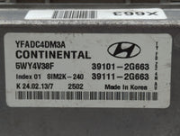 2011-2014 Hyundai Sonata PCM Engine Control Computer ECU ECM PCU OEM P/N:39101-2G663 Fits Fits 2011 2012 2013 2014 OEM Used 