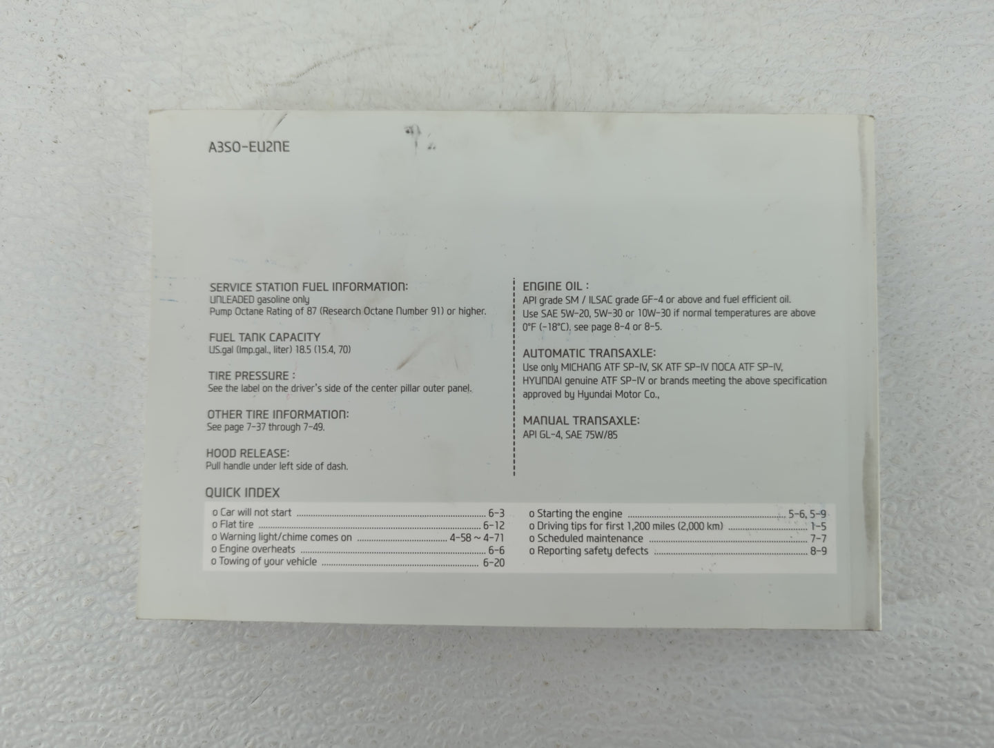 2013 Hyundai Sonata Owners Manual Book Guide OEM Used Auto Parts - Oemusedautoparts1.com