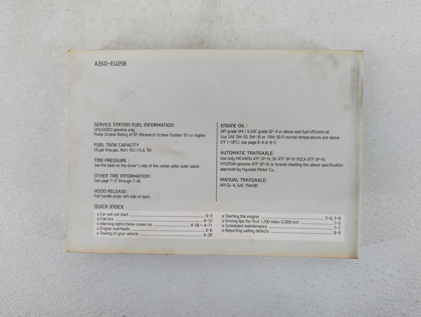 2013 Hyundai Sonata Owners Manual Book Guide OEM Used Auto Parts - Oemusedautoparts1.com