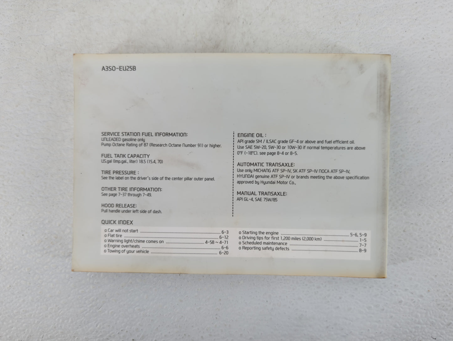 2013 Hyundai Sonata Owners Manual Book Guide OEM Used Auto Parts - Oemusedautoparts1.com