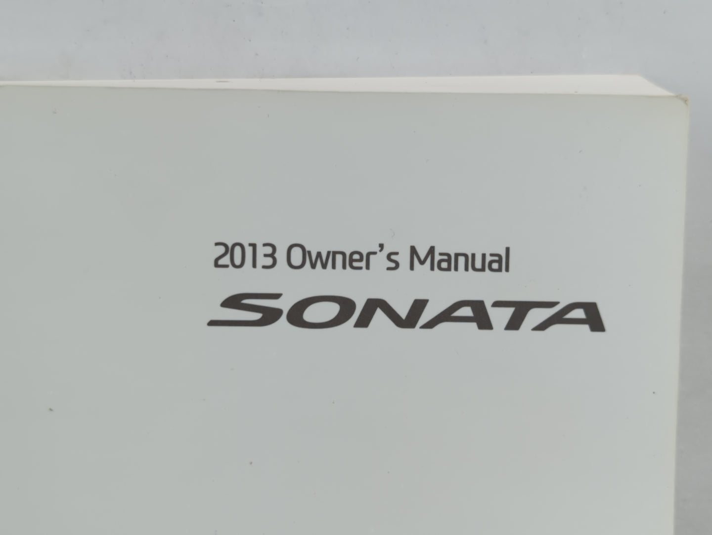 2013 Hyundai Sonata Owners Manual Book Guide P/N:A3S0-EU29C OEM Used Auto Parts - Oemusedautoparts1.com