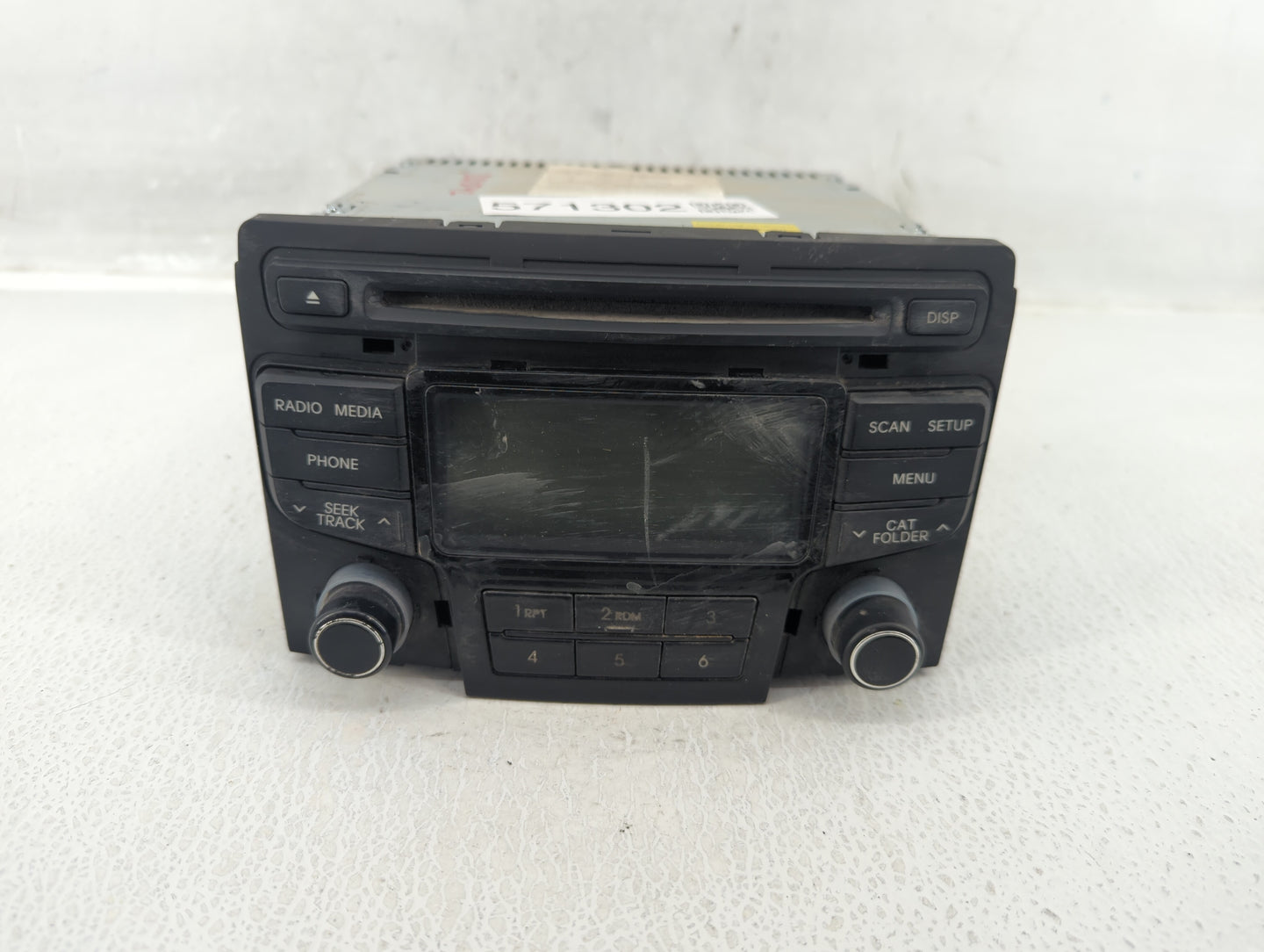 2012-2014 Hyundai Sonata Radio AM FM Cd Player Receiver Replacement P/N:96180-3Q700 Fits Fits 2012 2013 2014 OEM Used Auto P