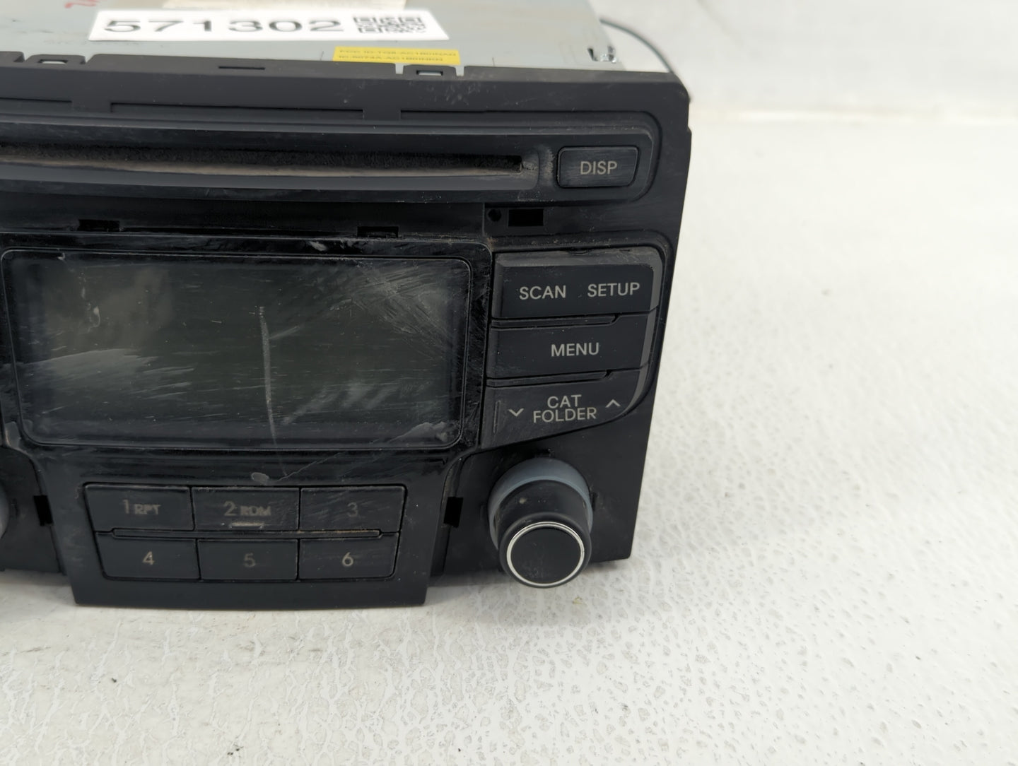 2012-2014 Hyundai Sonata Radio AM FM Cd Player Receiver Replacement P/N:96180-3Q700 Fits Fits 2012 2013 2014 OEM Used Auto P
