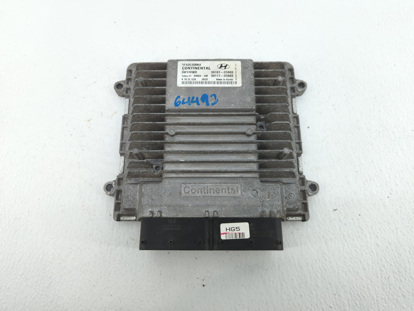 2011-2014 Hyundai Sonata PCM Engine Control Computer ECU ECM PCU OEM P/N:39101-2G663 Fits Fits 2011 2012 2013 2014 OEM Used 