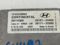 2011-2014 Hyundai Sonata PCM Engine Control Computer ECU ECM PCU OEM P/N:39101-2G663 Fits Fits 2011 2012 2013 2014 OEM Used 