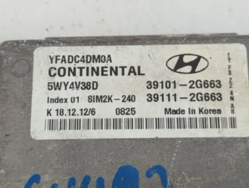 2011-2014 Hyundai Sonata PCM Engine Control Computer ECU ECM PCU OEM P/N:39101-2G663 Fits Fits 2011 2012 2013 2014 OEM Used Auto Parts