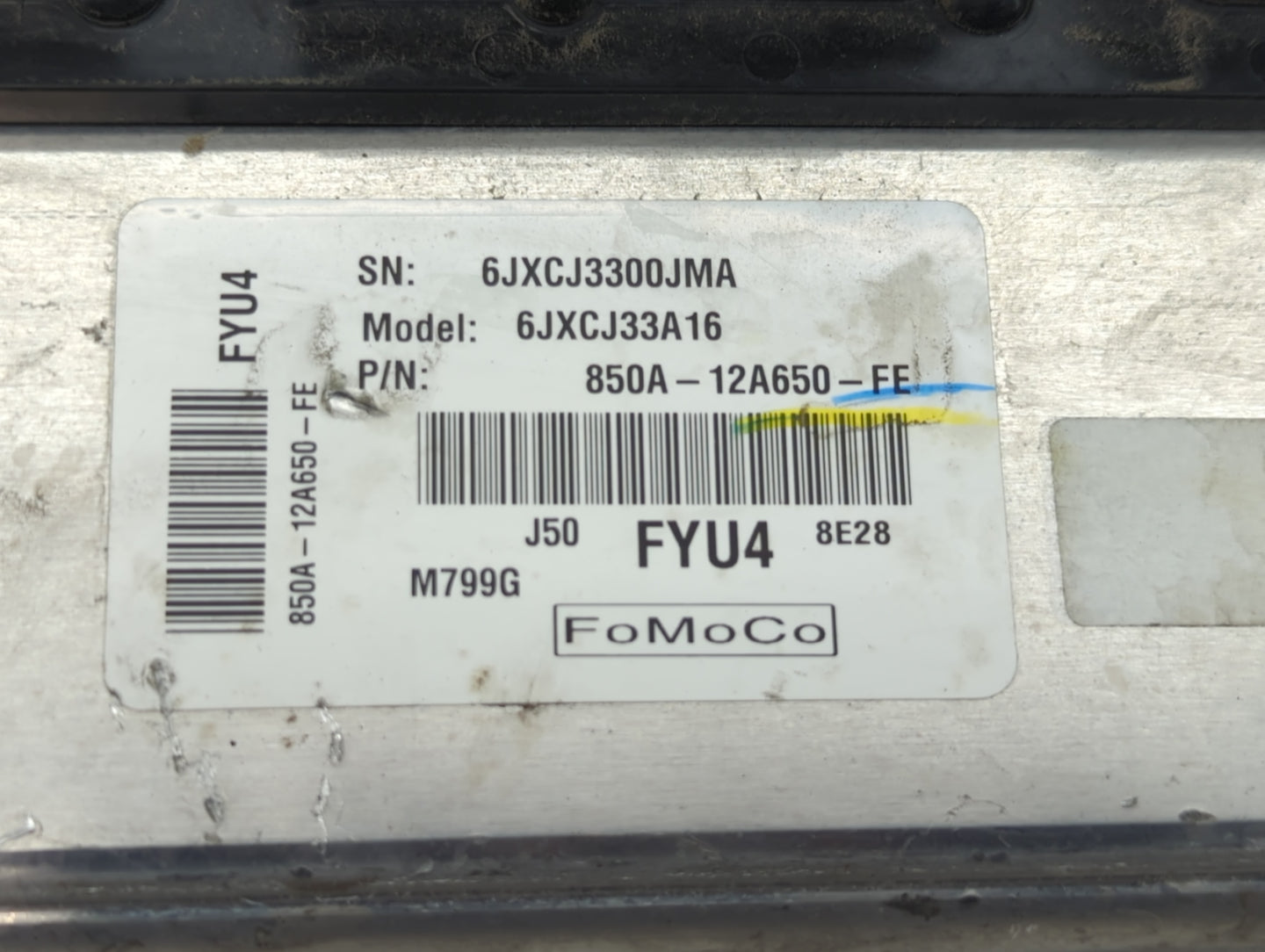 2011-2014 Hyundai Sonata PCM Engine Control Computer ECU ECM PCU OEM P/N:6JXCJ33A16 Fits Fits 2011 2012 2013 2014 OEM Used A