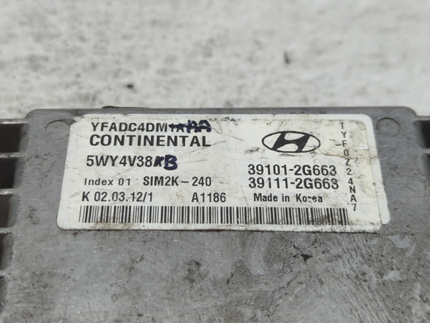 2011-2014 Hyundai Sonata PCM Engine Control Computer ECU ECM PCU OEM P/N:39111-2G663 39101-2G663 Fits Fits 2011 2012 2013 20