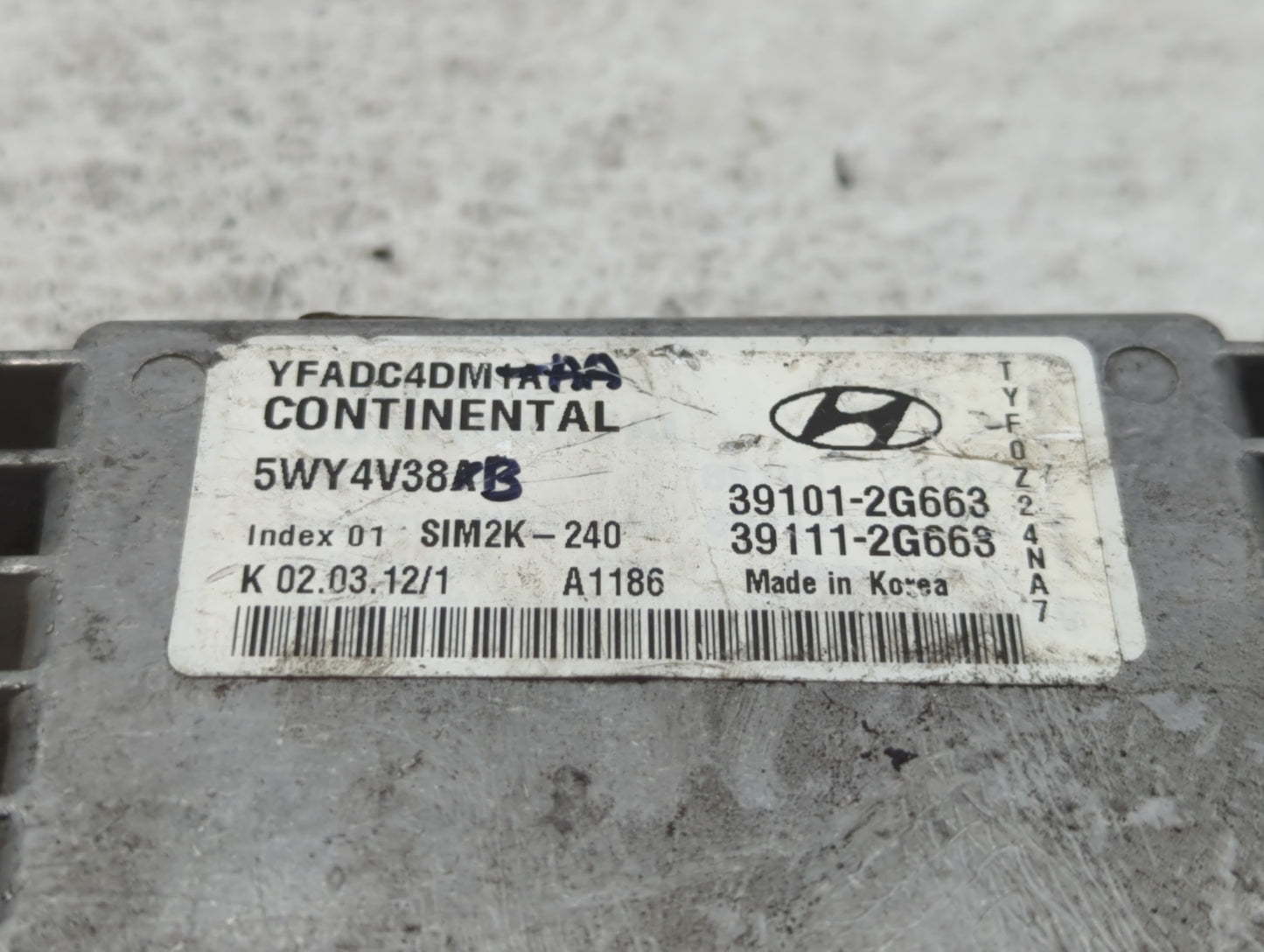 2011-2014 Hyundai Sonata PCM Engine Control Computer ECU ECM PCU OEM P/N:39111-2G663 39101-2G663 Fits Fits 2011 2012 2013 20