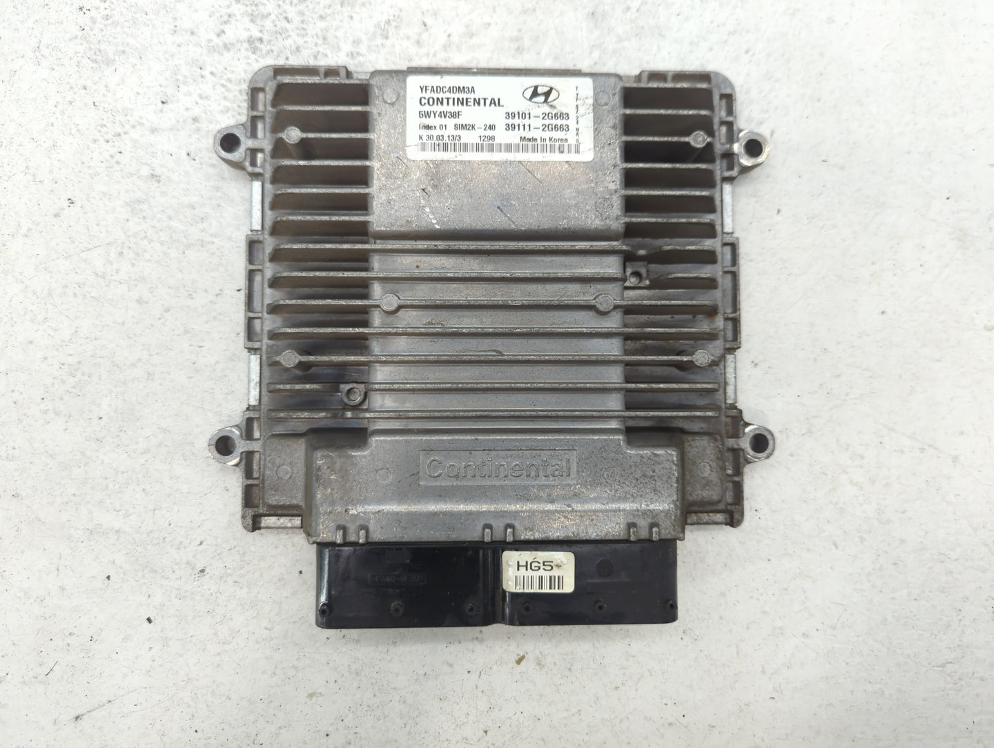 2011-2014 Hyundai Sonata PCM Engine Control Computer ECU ECM PCU OEM P/N:39101-2G663 Fits Fits 2011 2012 2013 2014 OEM Used 
