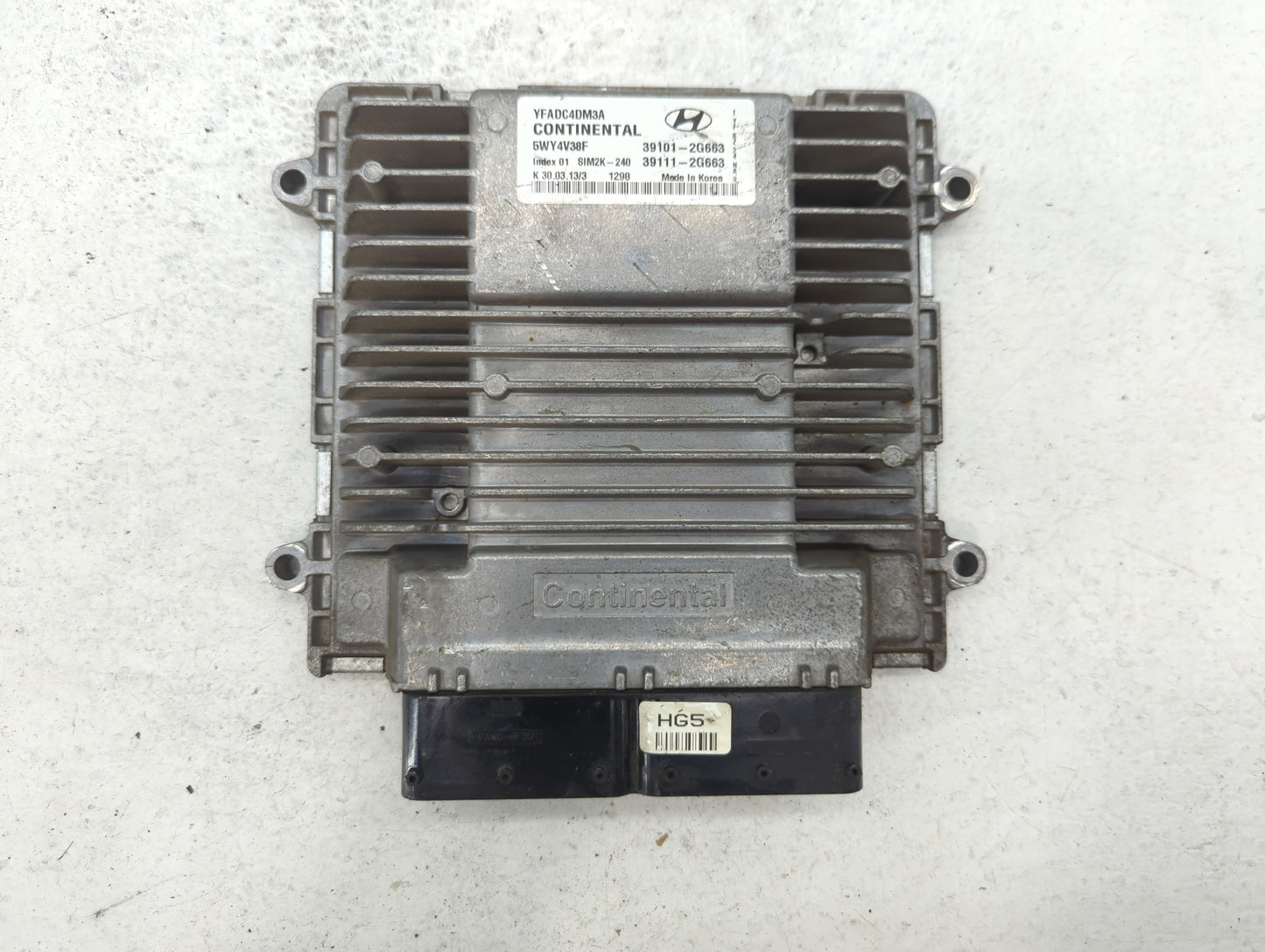 2011-2014 Hyundai Sonata PCM Engine Control Computer ECU ECM PCU OEM P/N:39101-2G663 Fits Fits 2011 2012 2013 2014 OEM Used 