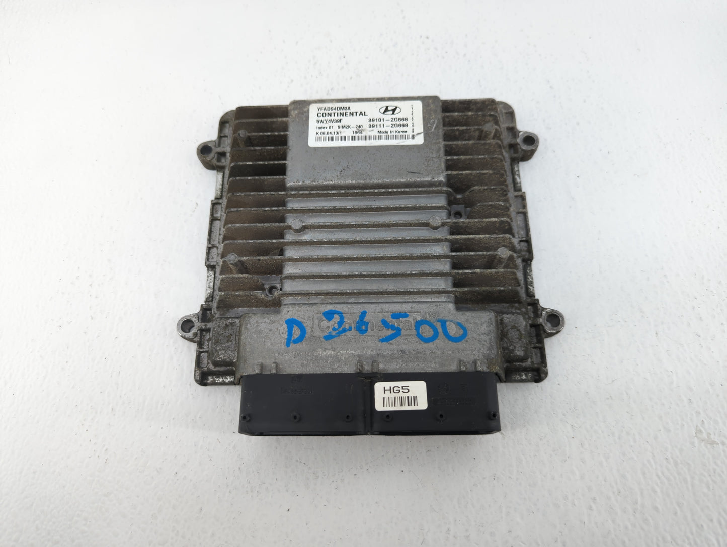 2011-2014 Hyundai Sonata PCM Engine Control Computer ECU ECM PCU OEM P/N:39111-2G668 39101-2G668 Fits Fits 2011 2012 2013 20
