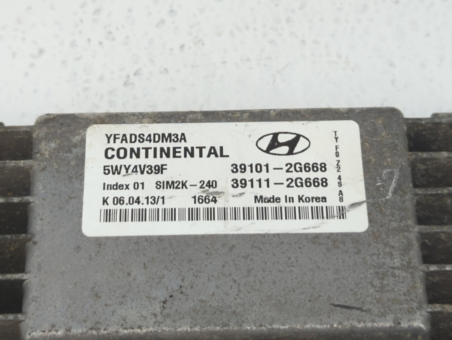 2011-2014 Hyundai Sonata PCM Engine Control Computer ECU ECM PCU OEM P/N:39111-2G668 39101-2G668 Fits Fits 2011 2012 2013 20