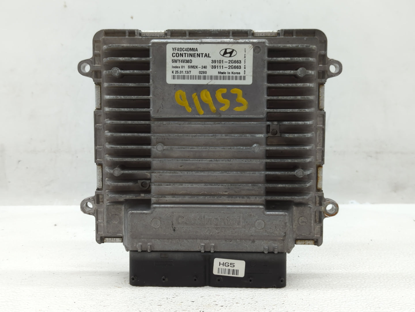 2011-2014 Hyundai Sonata PCM Engine Control Computer ECU ECM PCU OEM P/N:39101-2G663 Fits Fits 2011 2012 2013 2014 OEM Used 