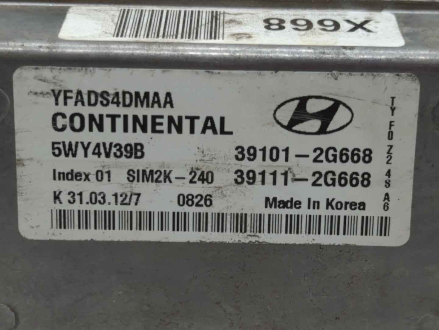 2011-2014 Hyundai Sonata PCM Engine Control Computer ECU ECM PCU OEM P/N:39111-2G668 39101-2G668 Fits Fits 2011 2012 2013 20