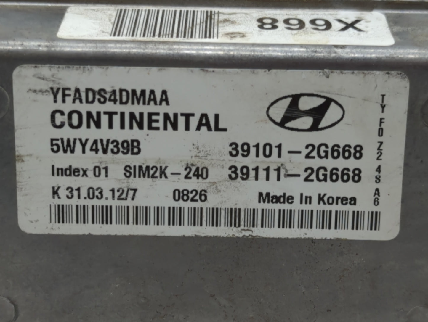2011-2014 Hyundai Sonata PCM Engine Control Computer ECU ECM PCU OEM P/N:39111-2G668 39101-2G668 Fits Fits 2011 2012 2013 20