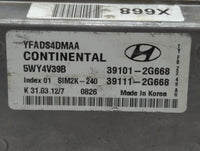 2011-2014 Hyundai Sonata PCM Engine Control Computer ECU ECM PCU OEM P/N:39111-2G668 39101-2G668 Fits Fits 2011 2012 2013 20